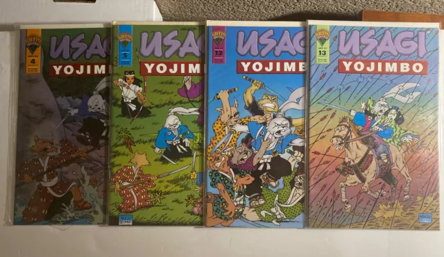 MIRAGE USAGI YOJIMBO - LOT OF 4 COMICS - 4, 5, 12, 13 TMNT Netflix Stan Sakai