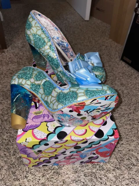 IRREGULAR CHOICE BLUE Cola Cubes Sz 41 Made In England. Very Unique NEW In BOX 75.00 PicClick