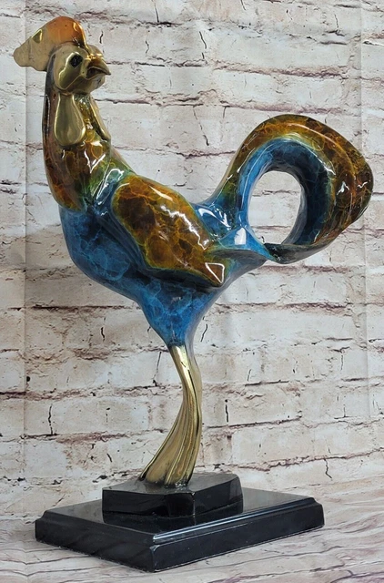 Early 20th Century French Patinated Bronze Rooster Sculpture Signed Picasso Deal