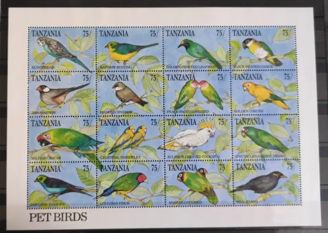 Timbre Stamp Big Bloc .. Tanzanie Y&T#1009-24 Oiseau Bird Neuf**/Mnh-Mint ~E84