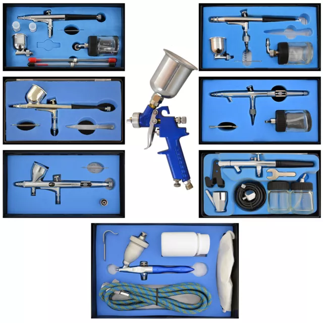 Airbrushpistole Set Airbrush Kompressor Pistolen Single Double Action Pistole