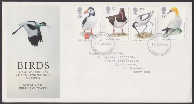 GB QEII 1989 Royal Society Protection of Birds 19p-35p FDC Cover Eastbourne H/S