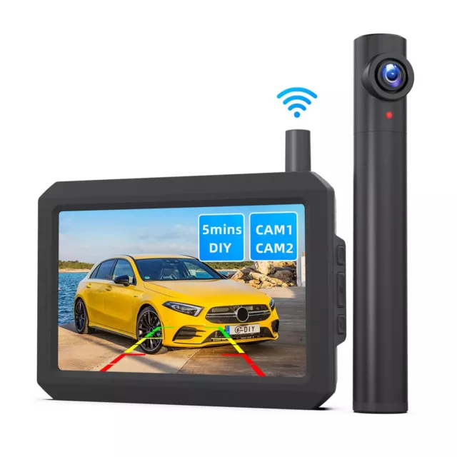 AUTO-VOX TW1 Wireless Reversing Camera 5" Monitor Reverse Rear View Night Vision