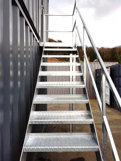 3.2m high (1000) | Galvanised staircase | workshop staircase | Mezzanine stairca