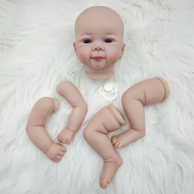 19in Reborn Dolls Kit Unpainted Baby Lifelike Fresh Color Unfinished Doll