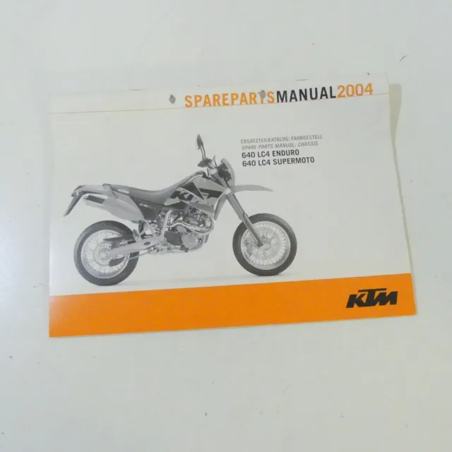 KTM 640 LC4 Enduro Supermoto Chassis Spare Parts Catalog Parts Catalog Manual