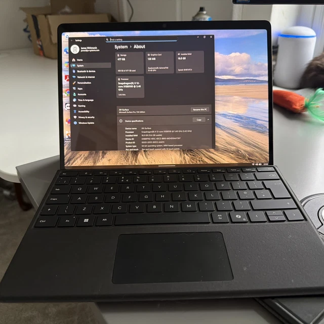 MICROSOFT SURFACE PRO 11 13" OLED Copilot+ Snapdragon X Elite 16GB 512