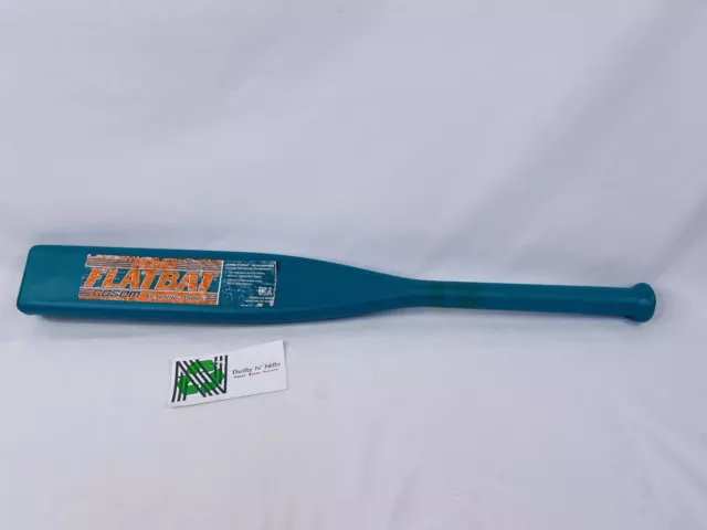 VINTAGE COSOM FLATBAT Plastic Green BASEBALL BAT Backyard Training USA Made RARE