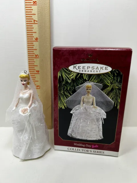 1997 Hallmark Barbie Christmas Ornament "Wedding Day" Bride 4th in Series New