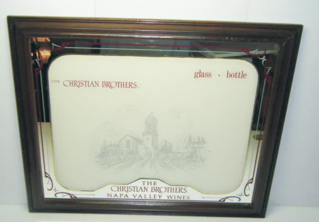 1985 The Christian Brothers Napa Valley Wines Bar Mirror Sign