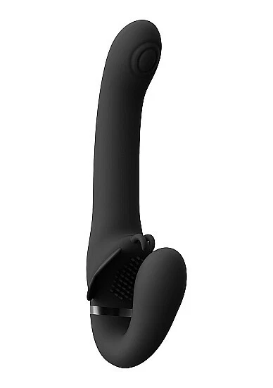 Vibrador de silicona anal vaginal usable con doble correa en consolador vibrador