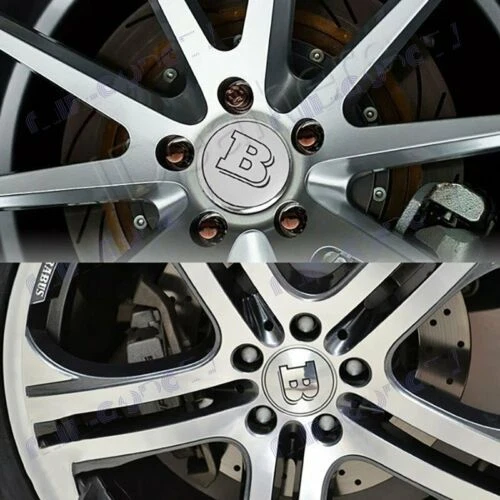 Mercedes Benz Brabus Black 4 Pcs Wheels Center Caps Amg 75Mm A2204000125