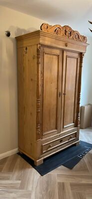 Lovely Antique Victorian Wardrobe with Drawer 2