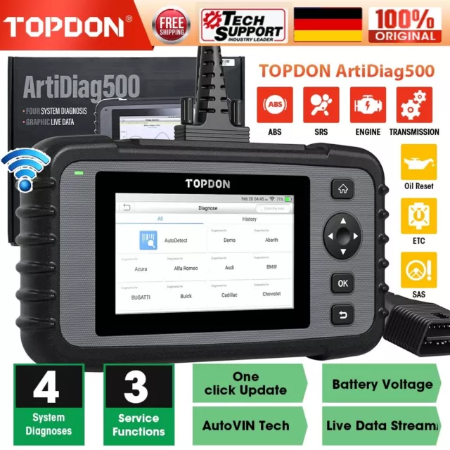 TOPDON AD500 PROFI OBD2 Appareil de diagnostic automobile Scanner 3RESET Benz VW