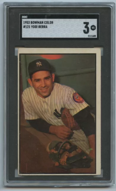 1953 Bowman Color Yogi Berra SGC 3 #121