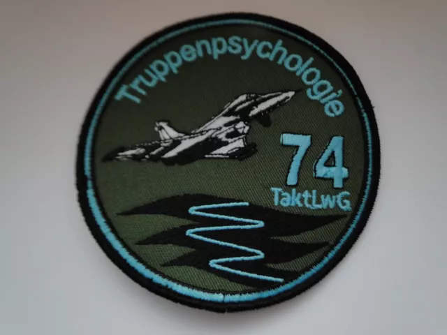 Aufnäher Luftwaffe TaktLwG 74 Truppenpsychologie  ca 9 cm in grün