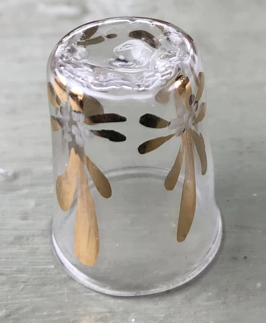 JOHN SPRAY CUT gilt glass wine glass thimble £10.00 PicClick UK