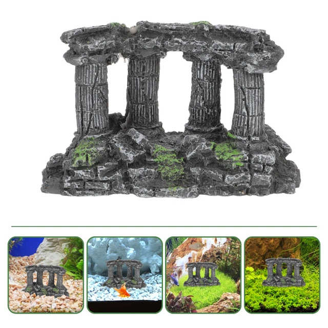 Fish Tank Simulation Colosseum Roman Column Decoration Greek Decor Aquarium