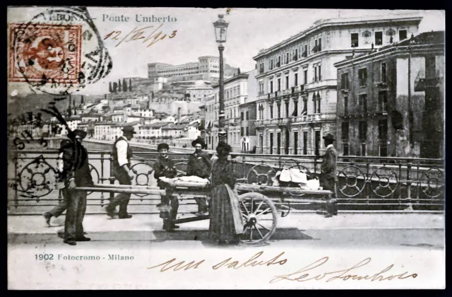 Veneto - Verona - Ponte Umberto - F.p. Viaggiata - Animata - 1903.