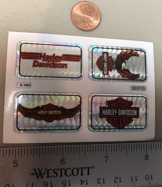 Harley-Davidson Vintage Helmet Stickers. Real And Authentic. NOS. 1 X 1.5.