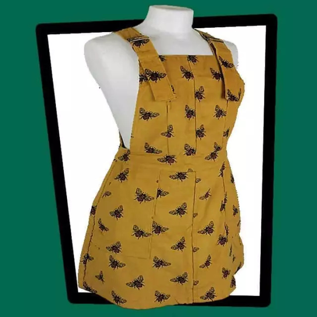 Run & Fly Beez Kneez Mostaza Oro Pana Pichi Mono Vestido