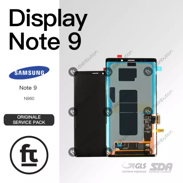 Samsung Display Note 9 N960 Originale Service Nero No Frame Touch Screen Schermo