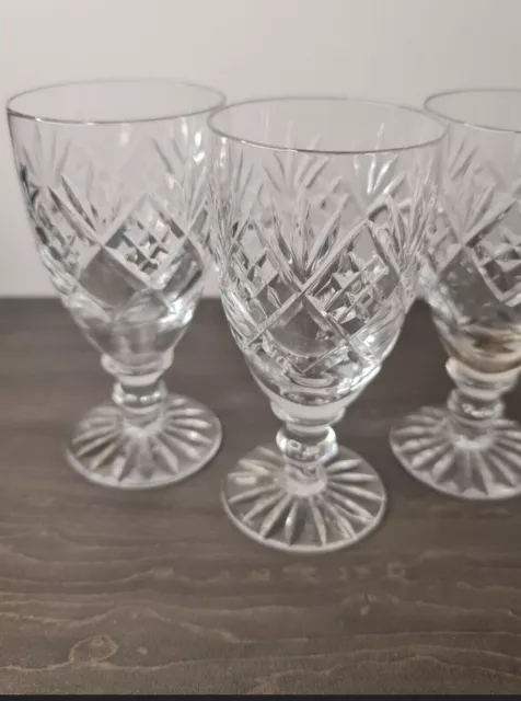 Srt Of 5 Royal Doulton Webb Corbett Crystal 5.25" Wine Glasses 2