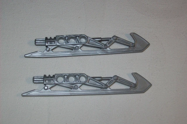 LEGO BIONICLE Weapons Ice Skates/Ice Blade Halves, Grey, Part No