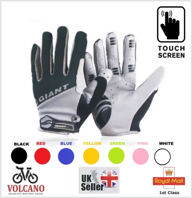 Touch Screen Winter Cycling Gloves Bicycle Bike Padded Cycle Full Finger Gloves