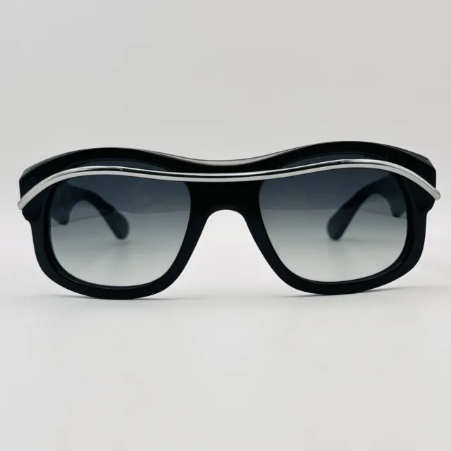 THEO Lunettes de Soleil Ovale Noir Par Tim Van Steenbergen Mod. thunderbolt NOS