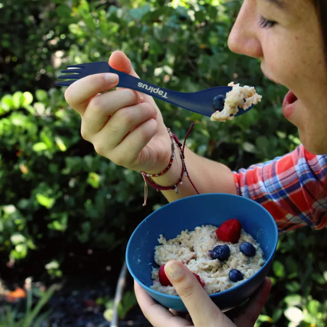 4 Blue Spork to Go Set - Durable and BPA Free Sporks - Spoon, Fork and Knife ... 2