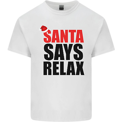 Christmas Santa Says Relax Funny Xmas Kids T-Shirt Childrens