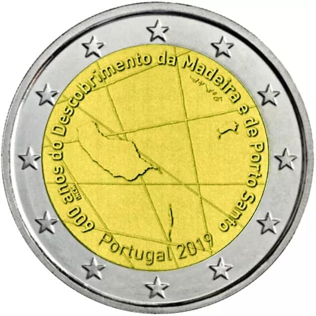 Portugal Moneda Conmemorativa 2019 St 600 Años Descubrimiento El Isla Madeira