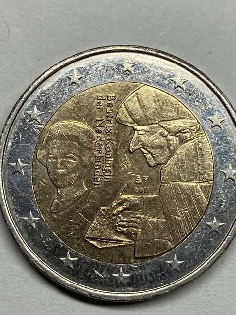 2 EURO MÜNZE Gedenkmünze Erasmus mit Königin der Niederlande Beatrix