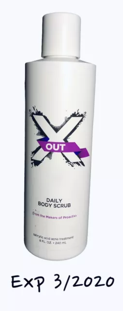 Proactiv X Out Xout Daily Body Scrub Salicylic Acid Acne Treatment 8 oz Bottle