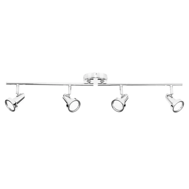 Chrome Ceiling Light Fitting 4 Way Adjustable Spotlight Heads Modern Lighting