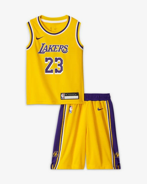 COMPLETO BAMBINO LAKERS #23 JAMES NBA KIDS TG. S - 104 cm NIKE AUTHENTICS  GIALLO EUR 35,99 - PicClick IT