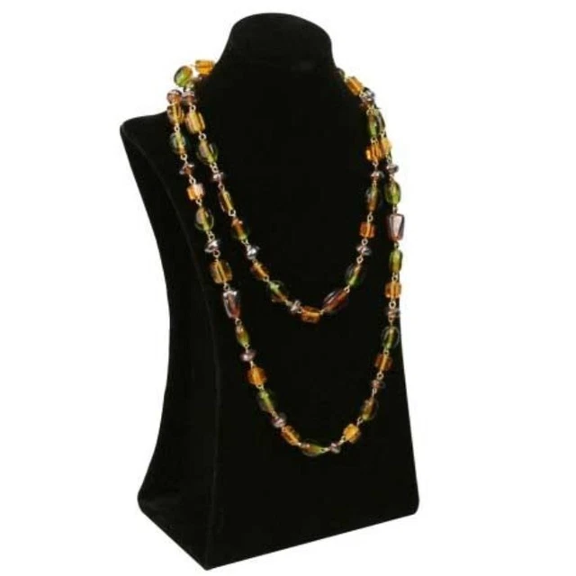 Store Display Fixtures NEW VELVET CONTOURED NECKLACE JEWELRY DISPLAY 12" Tall