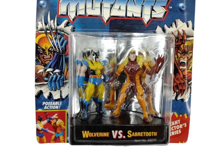 1994 X-MEN Steel Mutants Wolverine Vs Sabretooth Action Figures NEW Die Cast 2
