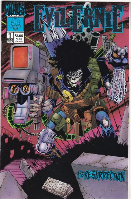 Evil Ernie Resurrection #1 Silver Foil Variant 1993 NM-  Hughes/PULIDO Chaos