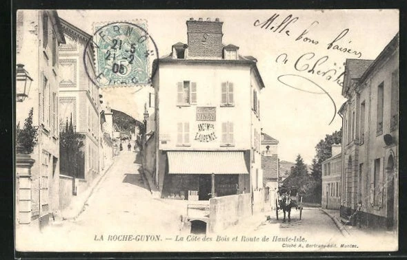 CPA La Roche-Guyon, La Cote des Bois and Route de Haute-Isle 1905