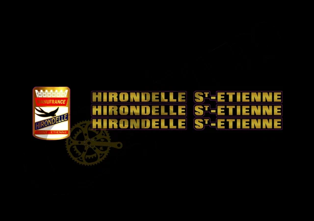Stickers Décoration Vélo Hirondelle Manufrance - Autocollants Rétro Vélo Course - Fabriqué En France