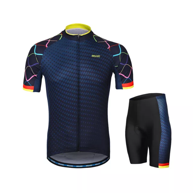 Men's Cycling Clothing Set Short Sleeve Set Quick-dry Shirt 3D S2E8