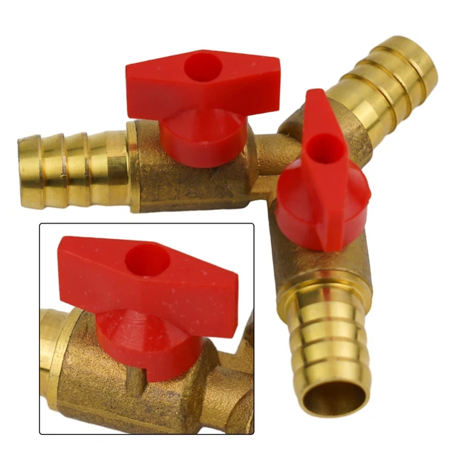 2 Vannes à Boisseau Sphérique 3/4" En Laiton - Robinet D'arrêt Jardin/cuisine/salle De Bain - Poignée Rouge - 60 Mm - 6
