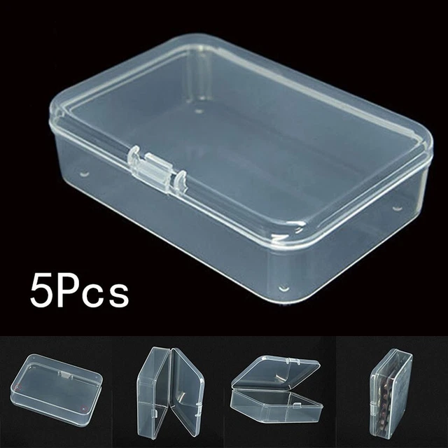 5 Scatole di Plastica Trasparente Ideale per Confezionamento Gioielli e Piccoli Oggetti