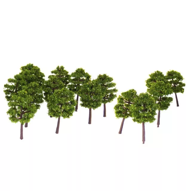 40Pcs  Deep Green Model-Trees For N Gauge Railway Building  Scenery Layout