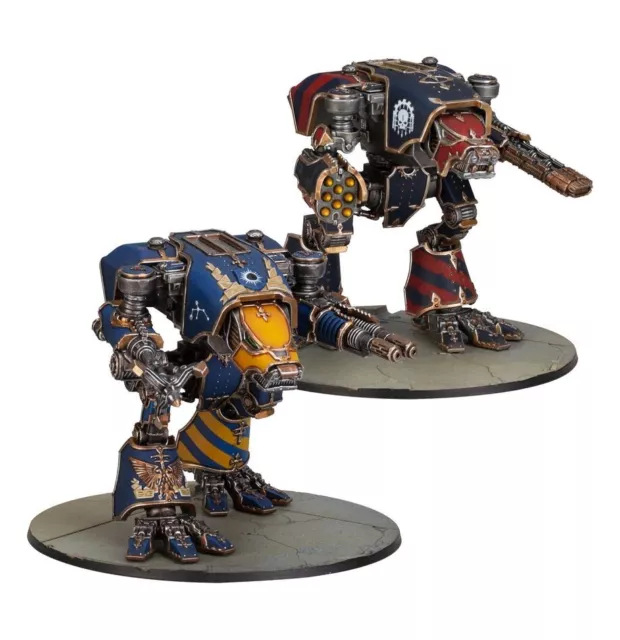 2x Warhound Scout Titans - Legions Imperialis - Adeptus Titanicus - BNOS