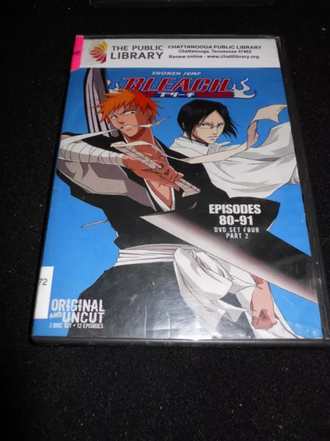 Bleach Shonen Jump Episodes 80-91 DVD Set Four Part 2 3-Discs Season 4!  UNCUT!!! 