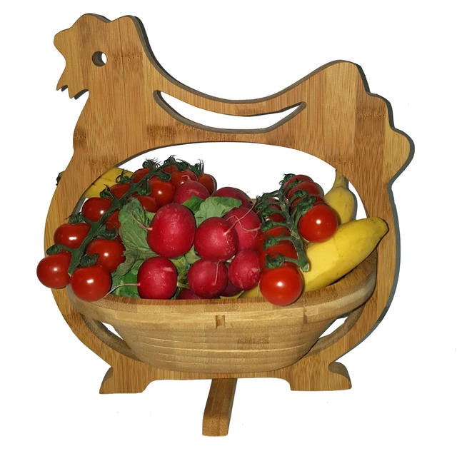 Panier à Fruits Corbeille à Fruits 2 Animaux - Panier à Pain Pour
