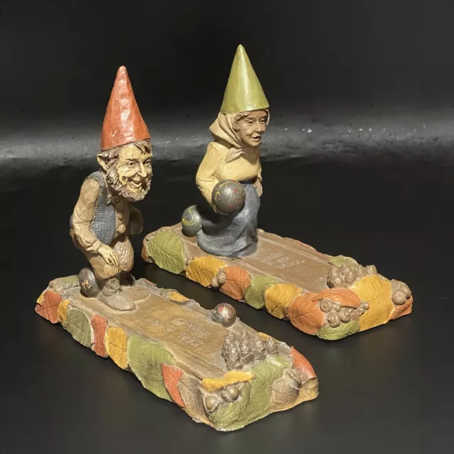 Tom Clark Gnomes EARL & ALLIE, Cairn Studios 1988, 1990, LOT OF 2 *Details 2